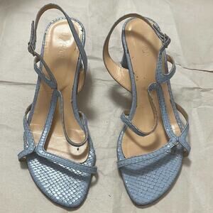 BY FAR BRIGETTE BLUE‎ MID HEEL SANDALS SIZE 9